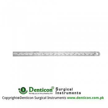 Ruler Graduated in mm and inches Stainless Steel, 31.5 cm - 12 1/2" Measuring Range 300 mm